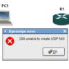 error message 206-unable to create UDP NIO