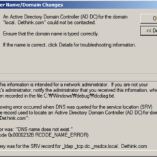 Failed to join Active Directory Domain Controller